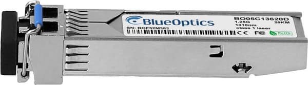 TRENDnet TEG-MGBS20-kompatibel BlueOptics© SFP transceiver för enkelläges gigabit höghastighetsdataöverföringar i fiberoptiska nätverk. Stöder Gigabit