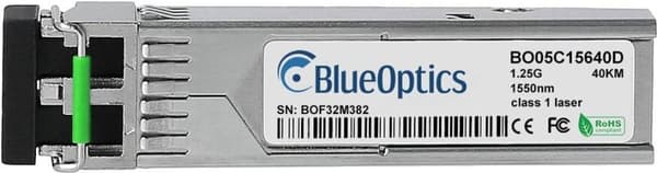 Kompatibel FibroLAN B238 BlueOptics BO05C15640D SFP Transceiver, LC-Duplex, 1000BASE-EX, Singlemode Fiber, 1550nm, 40KM, 0°C/+70°C, DDM (B238-BO)
