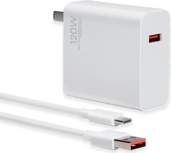 Xiaomi - HyperCharge Original - Type-C-kabel - 120W - Vit - Snabbladdare Reseadapter EU-kontakt (MDY-13-EE)