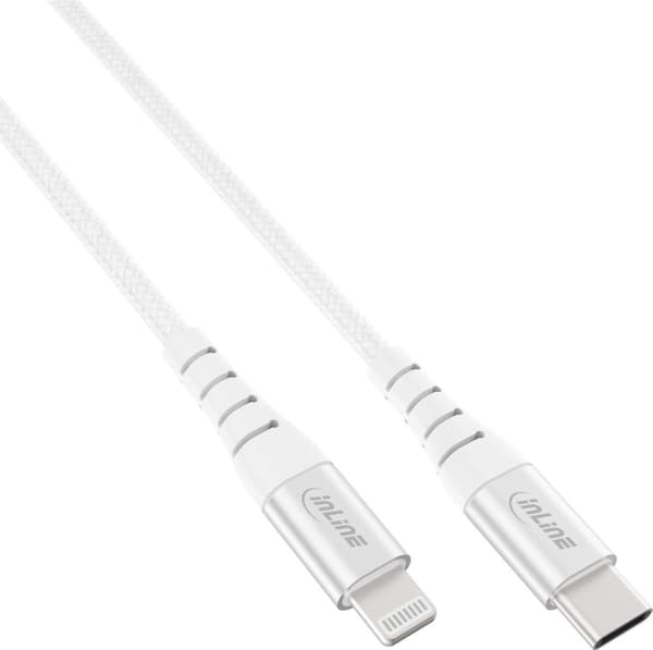 InLine USB-C Lightning-kabel - til iPad - iPhone - iPod - sølv/aluminium - 1m MFi-certificeret (31450C)