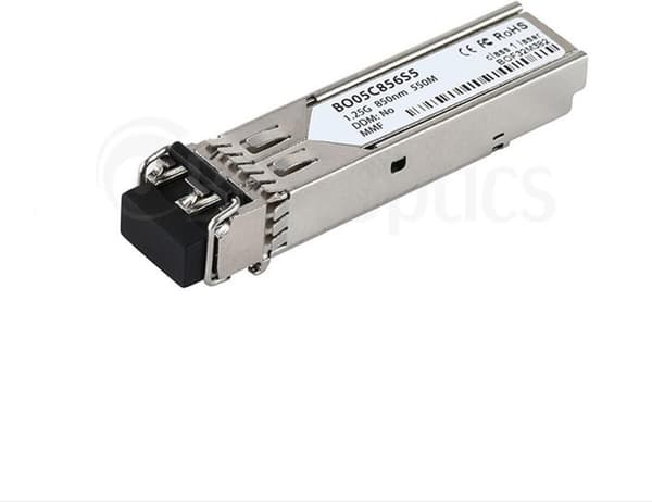 HPE Aruba J4858D-kompatibel BlueOptics SFP BO05C856S5D 1000BASE-SX för multimode Gigabit höghastighetsdataöverföringar i fiberoptiska nätverk (J4858D-
