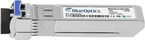 Dell RN84N-kompatibel BlueOptics© SFP+ transceiver til single-mode 10 Gigabit højhastighedsdatatransmissioner i fiberoptiske netværk. Understøtter 10