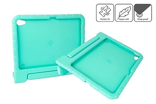 iPad 10.9" (10. Gen.) tabletbeskyttende etui med stativ og pen/blyantholder - robust og stødsikker - ideel til børn, skole og lektioner - aqua