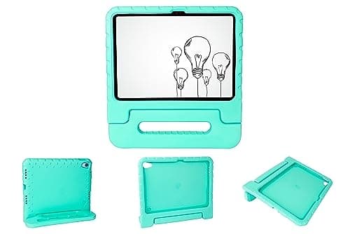 iPad 10.9" (10. Gen.) tabletbeskyttende etui med stativ og pen/blyantholder - robust og stødsikker - ideel til børn, skole og lektioner - aqua