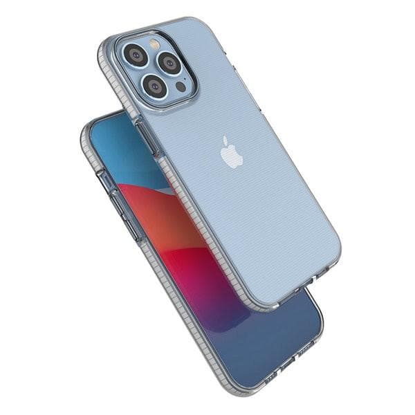 Spring Case Skal med Ram iPhone 14 Pro Max - Transparent/Ljusblå