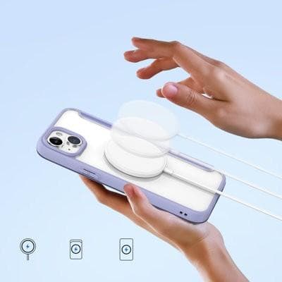 Dux Ducis Skin X Pro Magnetisk Flip Fodral med Korthållare iPhone 15 - Lila