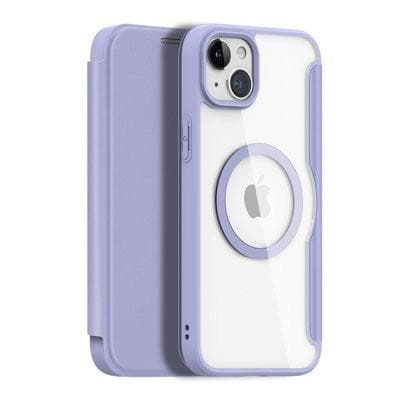 Dux Ducis Skin X Pro Magnetisk Flip Fodral med Korthållare iPhone 15 - Lila