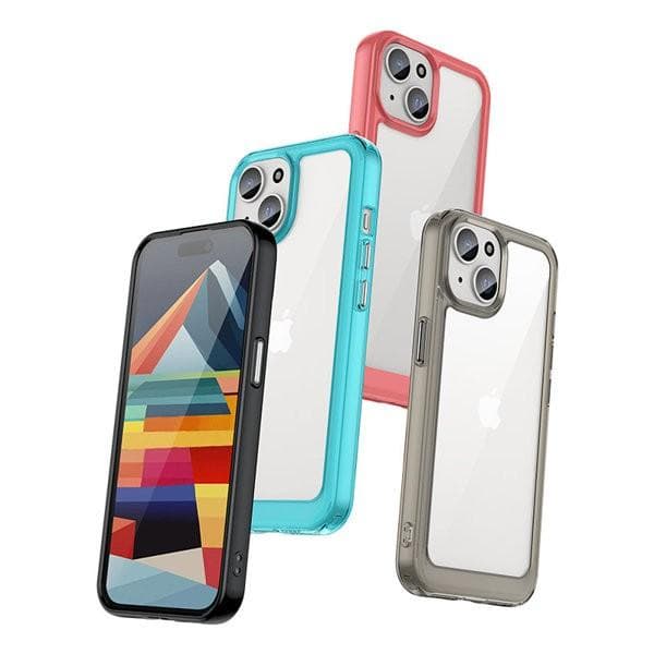 Outer Space Skal med Ram iPhone 15 - Transparent