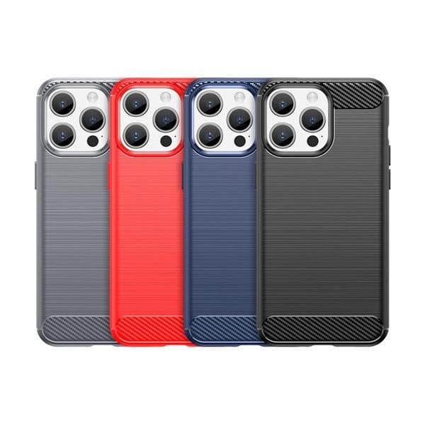 Carbon Case Skal iPhone 15 Pro Max - Mörkblå