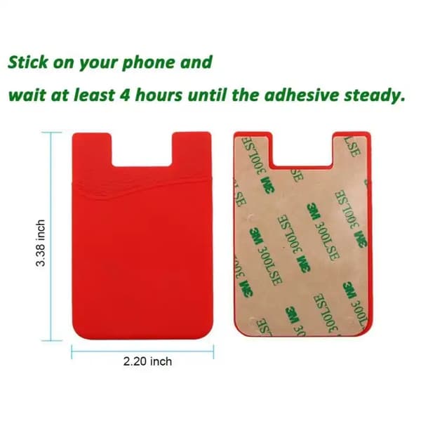 Silikone Mobiltelefon Kortholder Gul