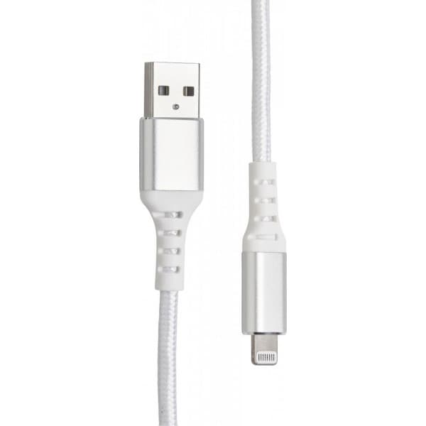 Fuj:tech Lightning - USB-A -kabel, 1 m, vit