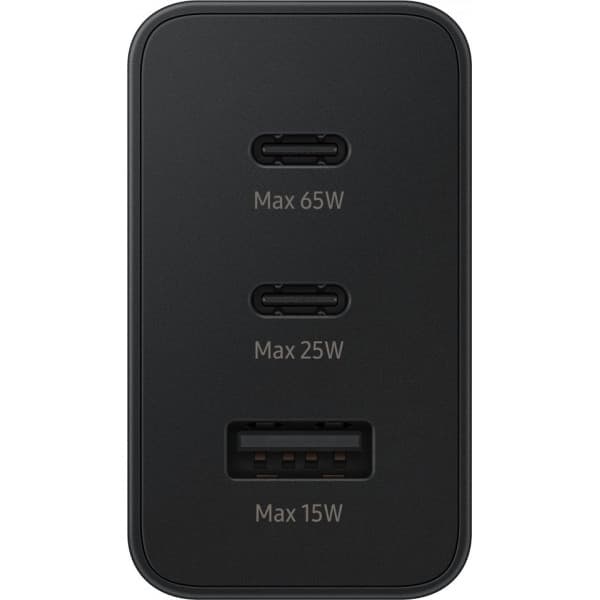 Samsung Trio Charger 65W -virtalähde, musta