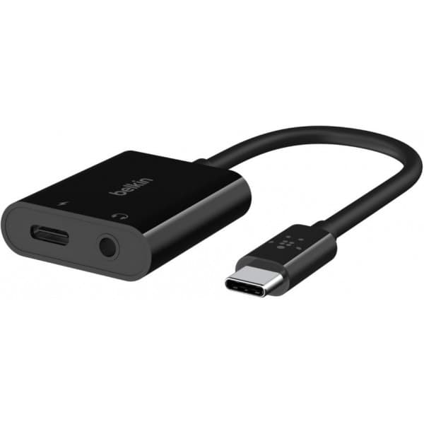 Belkin RockStar 3,5 mm ljud + USB-C laddning - ljudadapter