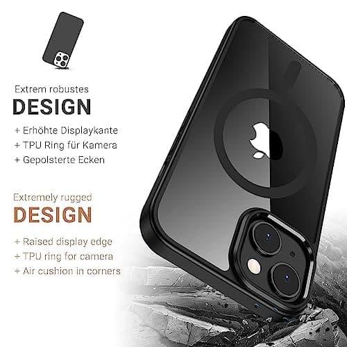 JT Berlin BackCase Pankow Hybrid MagSafe | Apple iPhone 15 Plus | sort/gennemsigtig | 11041 (11041)