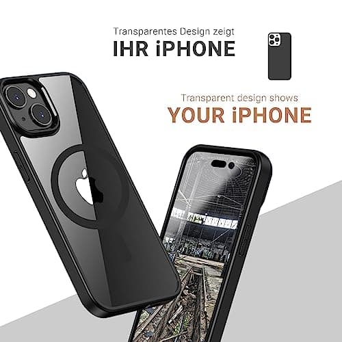 JT Berlin BackCase Pankow Hybrid MagSafe | Apple iPhone 15 Plus | sort/gennemsigtig | 11041 (11041)