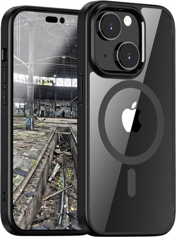 JT Berlin BackCase Pankow Hybrid MagSafe | Apple iPhone 15 Plus | sort/gennemsigtig | 11041 (11041)