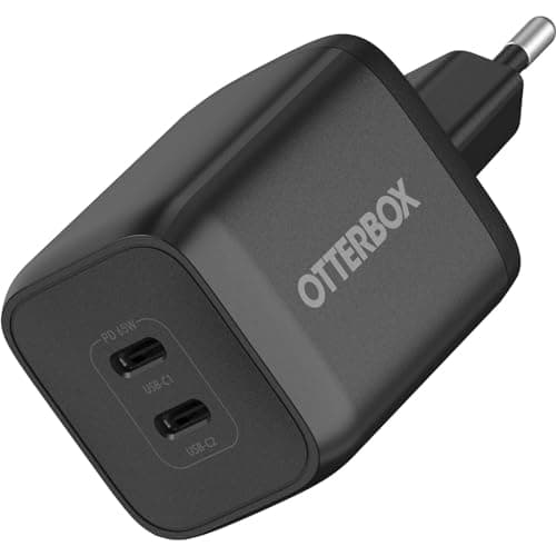 OtterBox Standard EU USB C oplader 65W GaN 1X USB-C 45W + 1X USB-C 20W sort (78-81342)