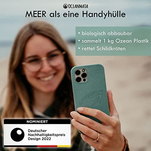 OCEANMATA mobiltelefon cover iPhone 13 | skildpadde grøn | bæredygtigt Apple iPhone cover Turtle Edition (8720618272232)
