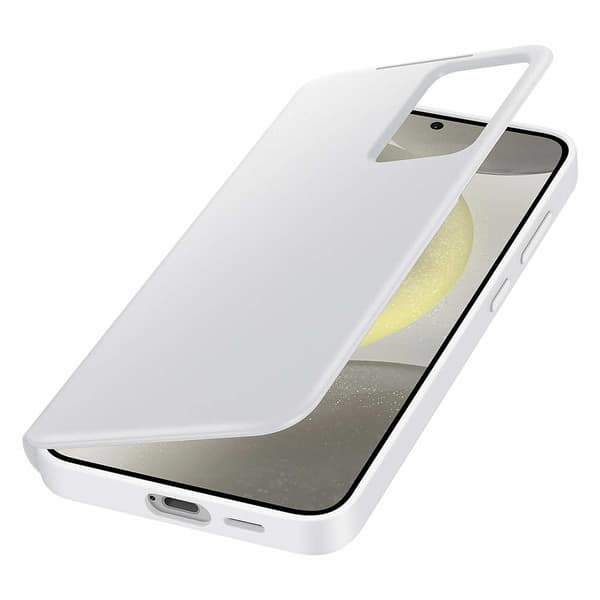 Samsung Smart View Wallet Case Galaxy S24+:lle - Valkoinen