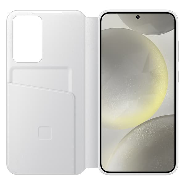 Samsung Smart View Wallet Case Galaxy S24+:lle - Valkoinen