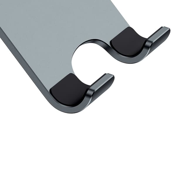 Metalstander til en desktop biaksial foldbar smartphone op til 13", grå
