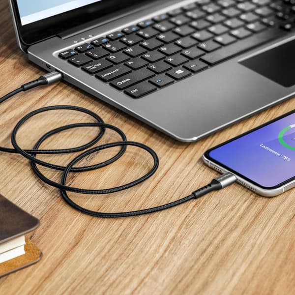 USB Type C -kaapeli - Lightning C94 MFi pistoke 1 m Kruger&Matz