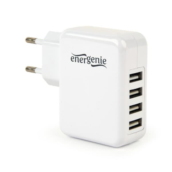 EnerGenie | EG-U4AC-02 | Universal USB oplader Hvid