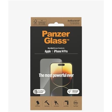 PanzerGlas | Skærmbeskytter - glas | Apple iPhone 14 Pro | Glas | Sort | Banner
