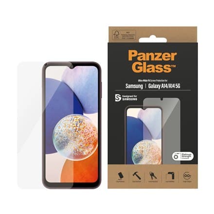 PanzerGlas | Skærmbeskytter - glas | Samsung Galaxy A14 5G | Silikone, hærdet glas, polyethylenterephthalat (PET) | Tr