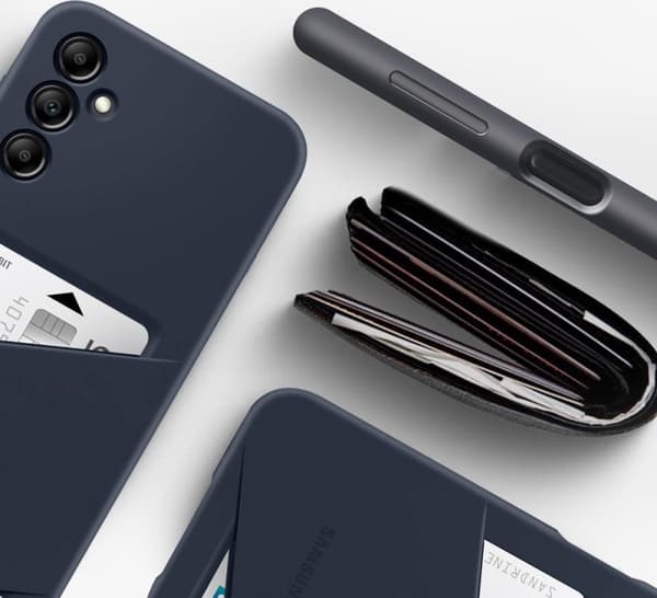 Samsung Card Slot Case - Toimitetaan Samsung Galaxy A25 5G -puhelimelle - Sininen musta