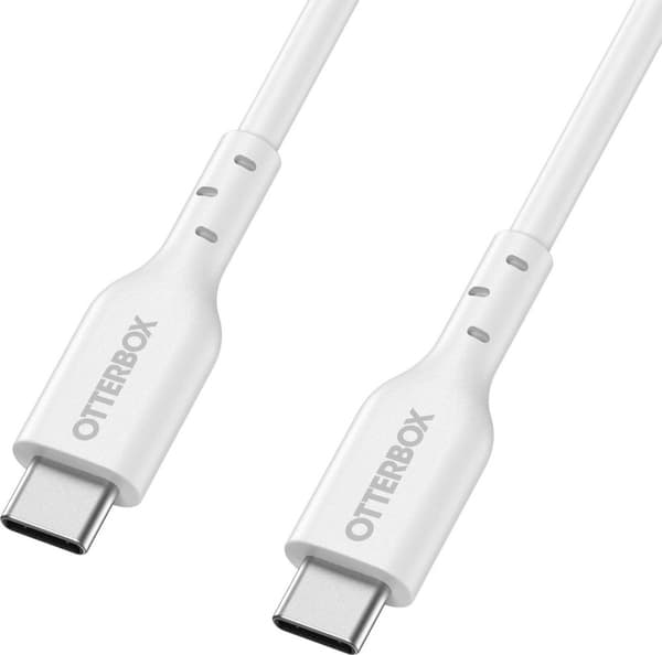 Otterbox Standard kabel USB-C til USB-C - 2M - Hvid (understøtter strømforsyning)