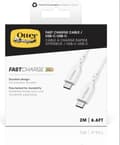 Miniatyrbillede 1 af 2: Otterbox Standard kabel USB-C til USB-C - 2M - Hvid (understøtter strømforsyning)