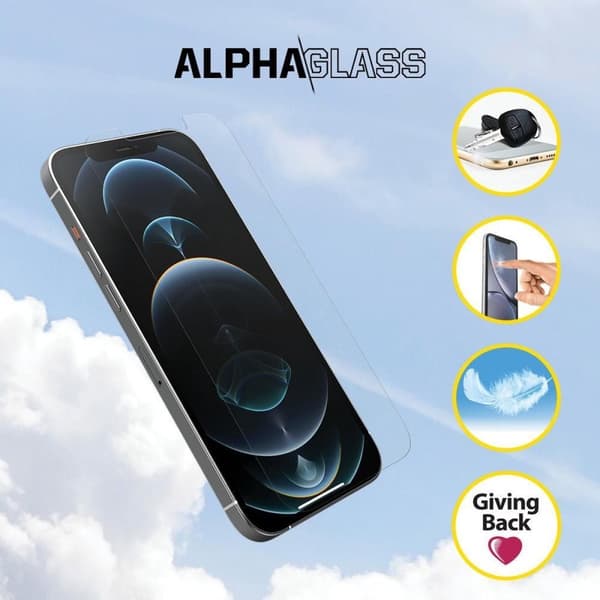 OtterBox Alpha Glass Skärmskydd för iPhone 12/12 Pro Pro Pack (77-66072)