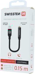 Miniatyrbild 4 av 4: Swissten Audio Adapter, Lightning to Jack 3,5 mm, 0,15 m, svart, blister (73501211)