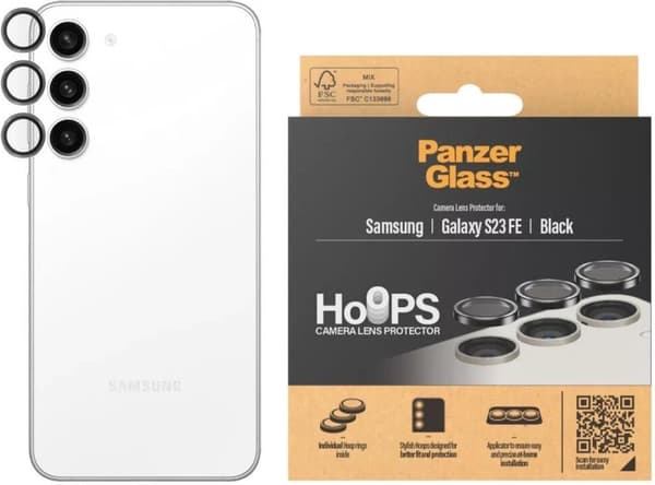 PanzerGlass Hoops Kameralinsebeskytter Samsung Galaxy S23 FE - Ingen "Ups!" med bøjler! PanzerGl