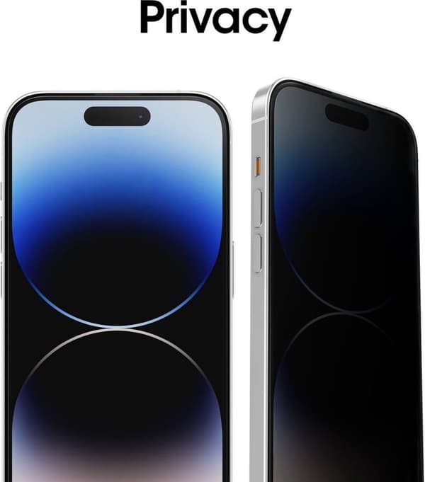 OtterBox - Premium Glass Privacy iPhone 15 Plus - gennemsigtig