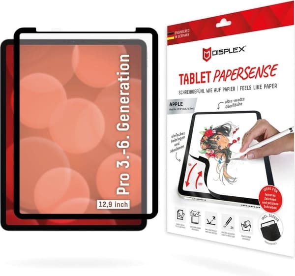 Displex skærmbeskytter leveret til iPad Pro 12.9 - Displex Papersense skærmbeskytter
