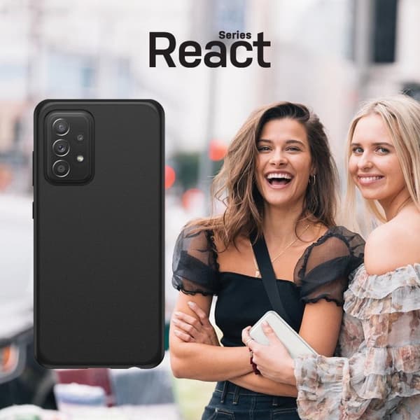 OtterBox React etui - Sendes til Samsung Galaxy A52 / A52 5G - Sort