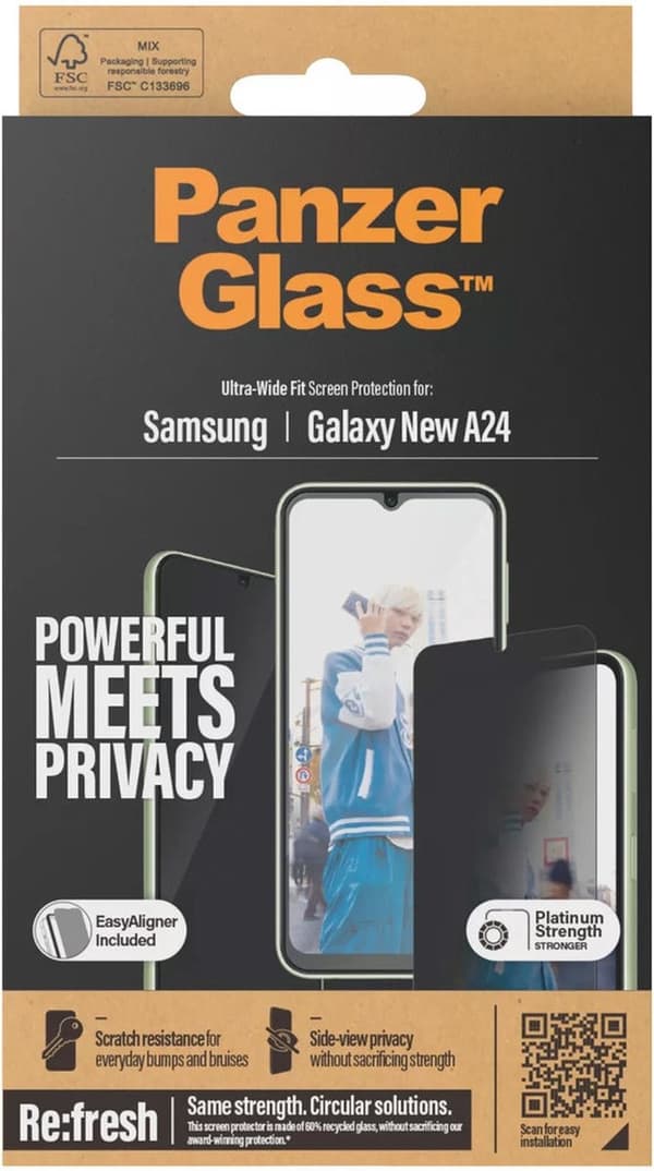 PanzerGlass Privacy Samsung ny A24 A24 5G UWF - beskyttende film (P7335)