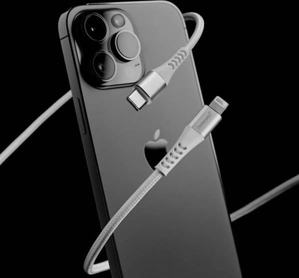 (Intenso) C315L USB-C til Apple Lightning opladnings- og datakabel - 1,5 meter - MFI - hvid (7902002)