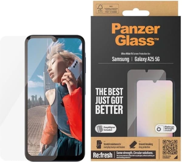 PanzerGlass® skærmbeskytter Samsung Galaxy ny A24 5G | Ultra Wide Fit - Samsung - Samsung - Gal