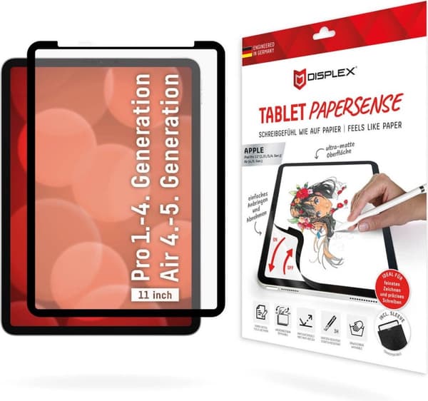 Displex TABLET PAPERSENSE til iPad Pro 11'' (1./2./3./4. Gen.)/Air (4./5. Gen.) - aftageligt cover