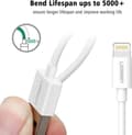 Miniatyrbillede 2 af 4: 2 meter Lightning USB synkronisering og opladningskabel til iPhone, iPad, itouch