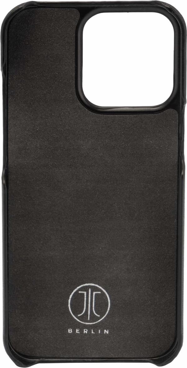 JT Berlin Kreuzberg bagcover i ægte læder Apple iPhone 13 Pro Max Sort