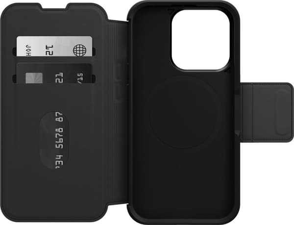 OtterBox Strada - Sendes til Apple iPhone 15 Pro - Virkelig tom - Sort