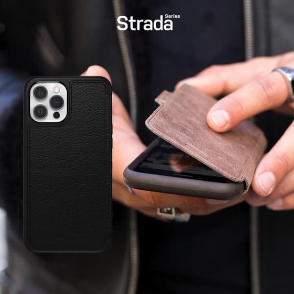 OtterBox Strada etui - Sendes til iPhone 12 / iPhone 12 Pro - Sort