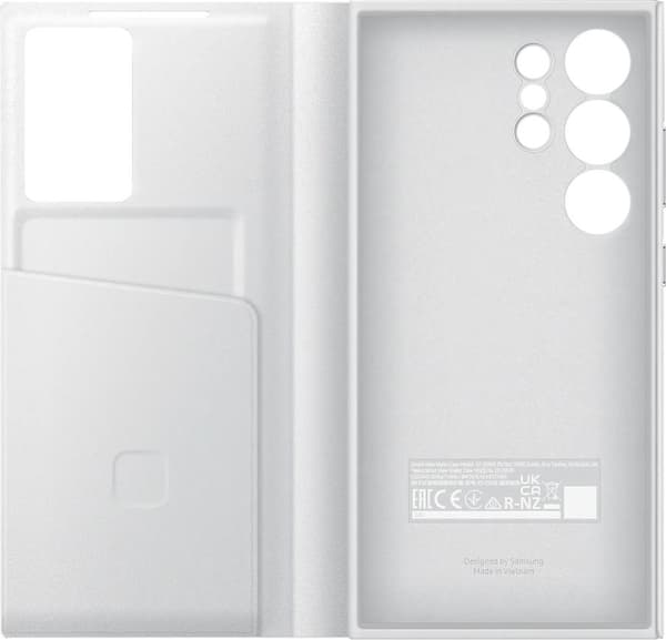 Samsung Smart View Wallet Cover - Sendes til Samsung Galaxy S24 Ultra - Hvid