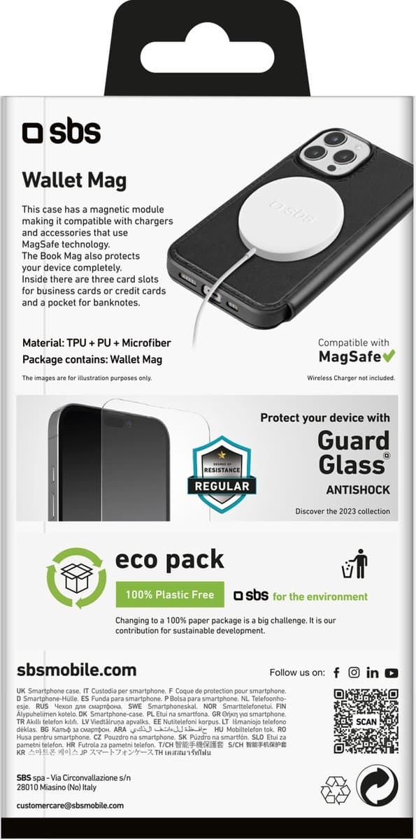 SBS Book Wallet MagSafe iPhone 15 Pro sort (TEBKMAGSFIP1561PK)
