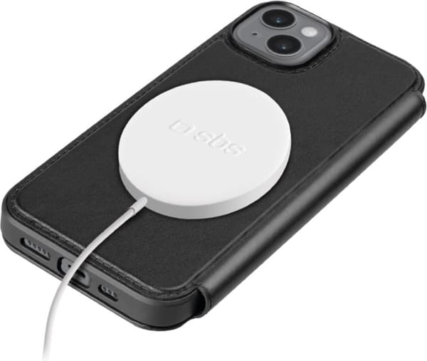 SBS Book Wallet MagSafe iPhone 15 Pro sort (TEBKMAGSFIP1561PK)