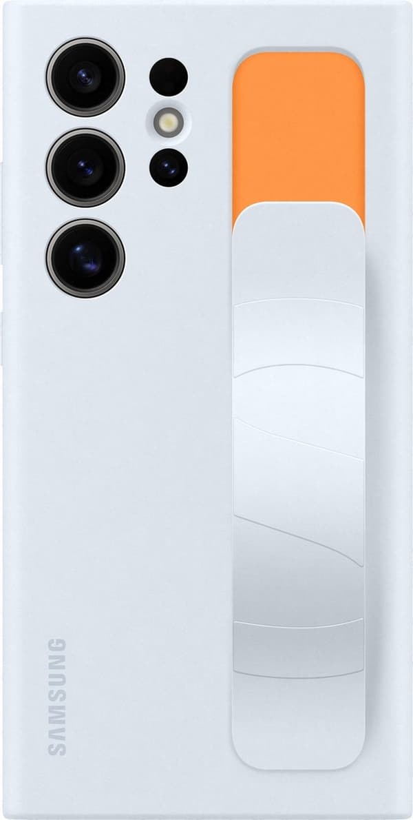 Samsung Standing Grip Case - Sendes til Samsung Galaxy S24 Ultra - Lyseblå